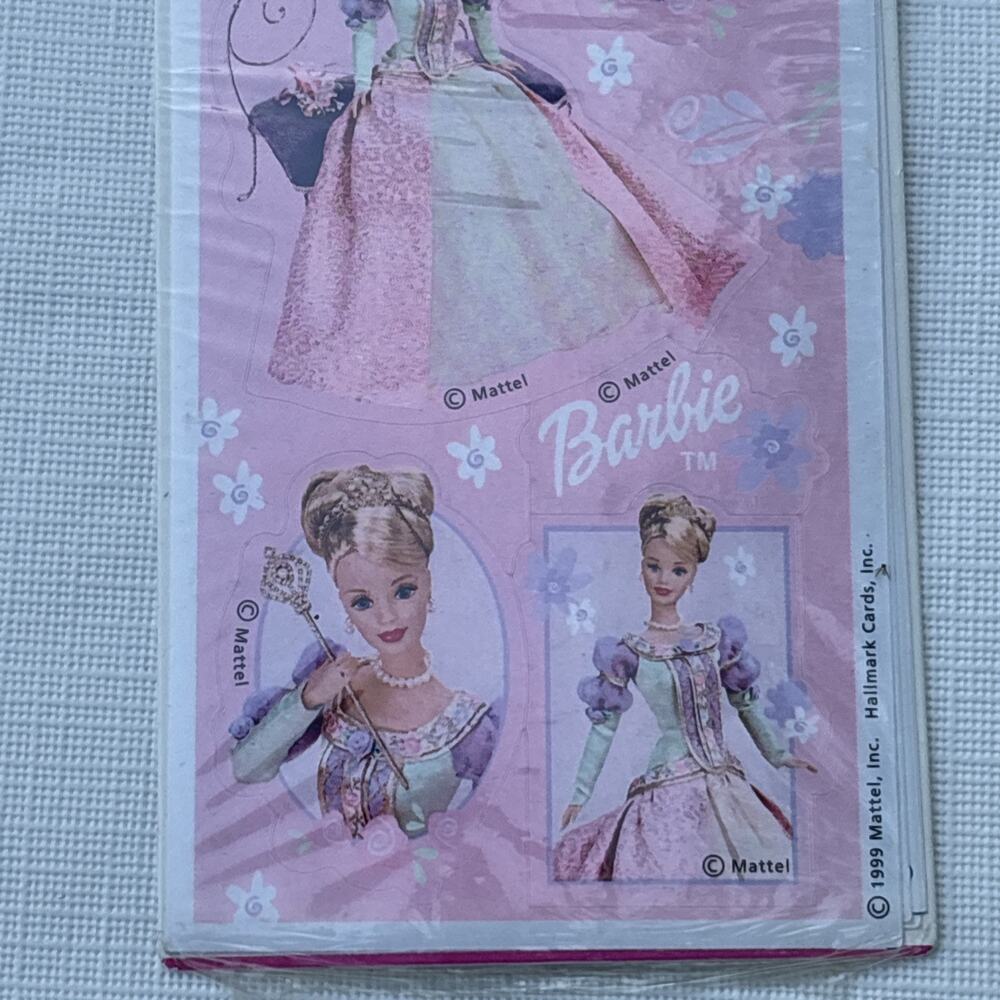 Vintage Stickers Hallmark Birthday Barbie - Dated 1999 4 Sheets NEW - Picture 3 of 4